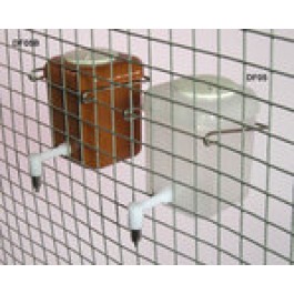 Konijnendrinkfles met RVS drinknippel 0.5 liter bruin incl. ophangbeugel 