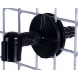 Haaks drinksysteem voor drinkcup of nippel met moer kleur zwart.