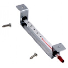 RVS houder voor Ø 6mm thermometer + Rubbertjes + 2 schroeven