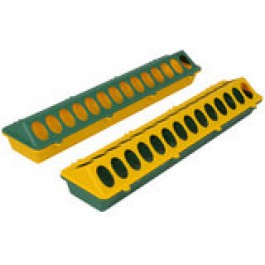 Kuikenvoerbak 50 cm kunststof, geel-groen
