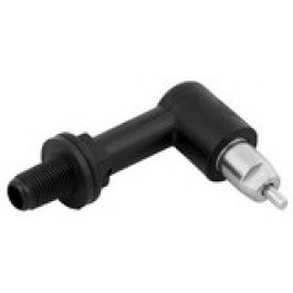 Verlengstuk haaks met RVS nippel zwart