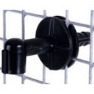 Haaks drinksysteem voor drinkcup of nippel met moer kleur zwart.