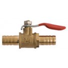 Kraantje (kogel) messing, 2x 10mm slangaansluiting