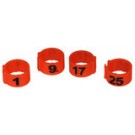 Pluimveering 8 mm met nummering 1 tot en met 25