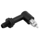 Verlengstuk haaks met RVS nippel zwart