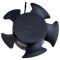 Powerfan ventilator 120x120x38 mm, kogellagers/rooster/kabels zonder frame Zuigend achterkant